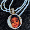 14k Gold Finish Custom Photo Pendant Chain -Your Own Photo-Picture Necklace Set