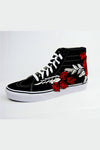 Custom “Frozen Rose” Embroidered Vans Sneakers