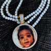 14k Gold Finish Custom Photo Pendant Chain -Your Own Photo-Picture Necklace Set