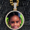 14k Gold Finish Custom Photo Pendant Chain -Your Own Photo-Picture Necklace Set