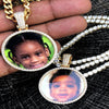 14k Gold Finish Custom Photo Pendant Chain -Your Own Photo-Picture Necklace Set