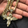 14k Gold Filled Cuban Link Chain &amp; Angel Set