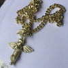 14k Gold Filled Cuban Link Chain &amp; Angel Set