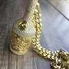 14k Gold Dipped Hennessy Bottle Pendant Chain