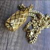 14k Gold Dipped Hennessy Bottle Pendant Chain