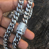 Men’s Chunky Cuban Link Diamond Lock Chain