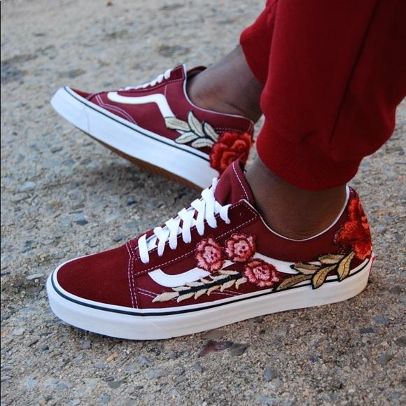 Vans red outlet rose